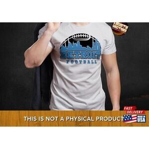 Detroit Football Sports Design With Skyline Unisex